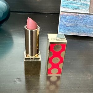 Estee Lauder Satin Pink Nude Lipstick in Gold Case with Coral Accents
